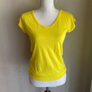 LOFT Bright Yellow Short Sleeve Tee